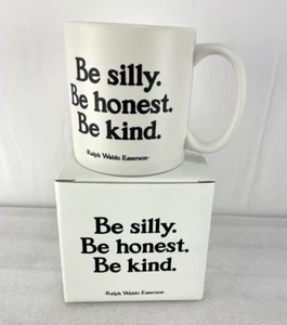 Taza de cerámica Quotable 14 oz - Be Silly Be honest Be amable - Nueva en caja - Imagen 1 de 9