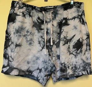 PACSUN Men’s Medium Volley Shorts Tie-Dye M Black & White Summer - Picture 1 of 2