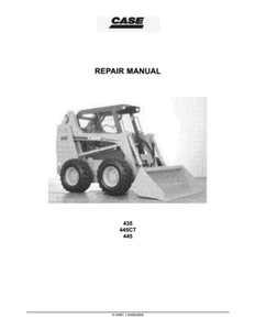 CASE 435-445 SKID STEER LOADER & 445CT COMPACT SERVICE MANUAL - Picture 1 of 1