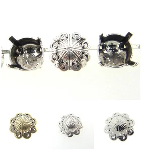 Filigree Element Style 2 Fits 11mm & 12mm Empty Chain 12 Pcs - Choose Finish - Picture 1 of 4
