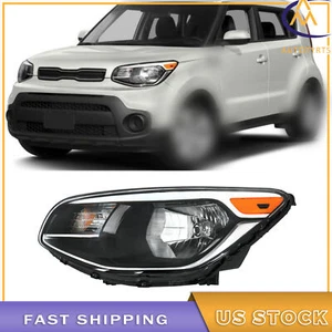 Halogen Headlight Chrome&Black For Kia Soul EX LX SX 2014-2015-2017-19 Left Side - Foto 1 di 9