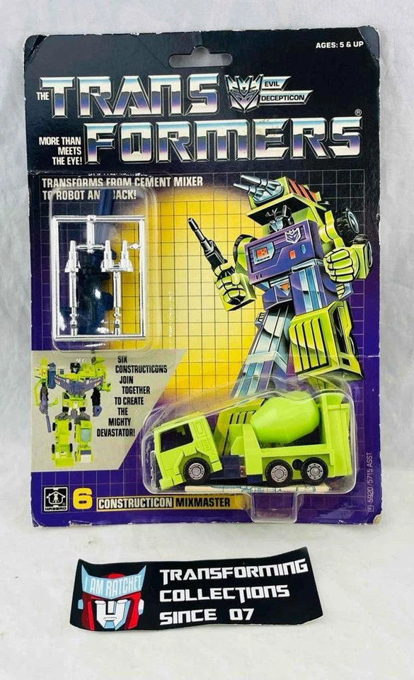 Transformers Original G1 1985 Constructicon Mixmaster MOSC for Devastator TM - Image 1 of 4