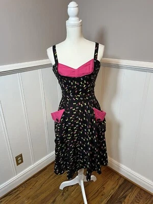 TRASHY DIVA Candice Gwinn 50s Pinup Retro Swing Rockabilly Dress 2-pc set Sz 6 - Image 1 of 4