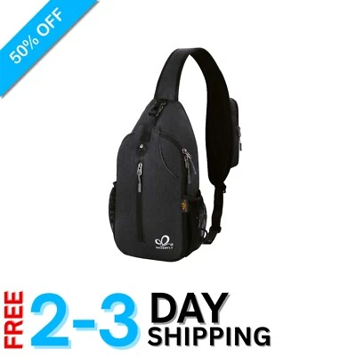 Adjustable Black Sling Backpack: Organizational Companion for Every Journey - Image 1 of 4