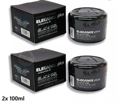 Elegance Plus Black Hair Gel 100ml  -  Cover White Hair  Original 2X  جل اليجانس - Image 1 of 4