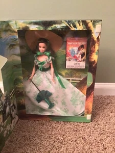 1994 Mattel Vom Winde verweht Scarlet O’Hara grün-weiß Kleid Barbie Puppe - Bild 1 von 11