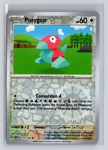Porygon 137/165 Reverse Holo gewöhnlich scharlachrot & violett 151 Pokémon - fast neuwertig neuwertig neuwertig! - Bild 1 von 2