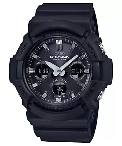 Casio GAS100B-1A Men's G-Shock Tough Solar Black Resin/Aluminum Case Watch - Picture 1 of 3
