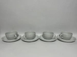 European Coffeehouse Collection, Set Of 4 Teacups And 4 Saucers, Made In Italy - Picture 1 of 23