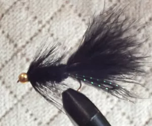 Woolly Bugger Black BH Beadhead Size 4 - 1 Dozen Wet Trout Fly F780 - Picture 1 of 1