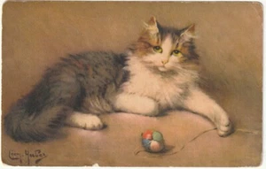 GATTO - CAT - CHAT - KATZE - ILLUSTRATORE - LEON HUBER - VIAGG. 1960 -97199- - Picture 1 of 1