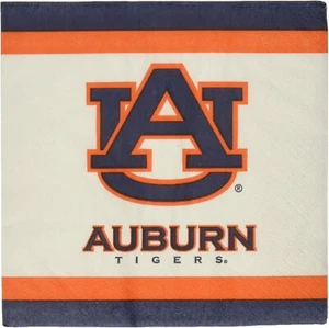 Auburn Tigers NCAA College Sports Graduation Party Paper Beverage Napkins - Picture 1 of 1
