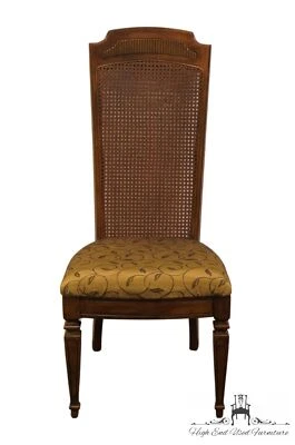 Silla auxiliar de comedor de madera frutal con respaldo provincial italiano Stanley Furniture 43... Foto 1 de 4