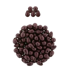100 cuentas lágrimas de vidrio checo cromo cobre rosa 6 mm limitadas - Imagen 1 de 1
