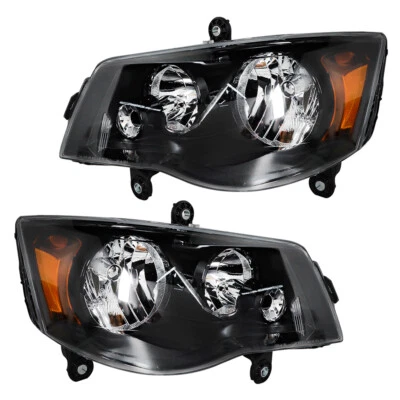 RH+LH For 2011-17 2018 Dodge Grand Caravan/2008-15 2016 Town&Country Headlights - Image 1 of 4