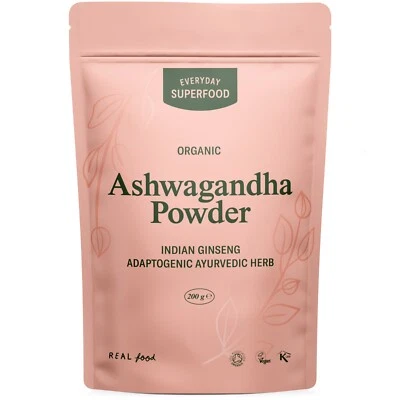 EVERYDAY SUPERFOOD Ashwagandha Powder Organic Premium Root AKA Indian Ginseng Ashwagandha Powder