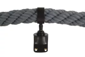 SEILAUSSENECKTRÄGER SEILHALTER MESSING BRONZIERT FÜR 40 MM HANDLAUFSEIL - Bild 1 von 2