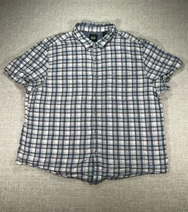 Dockers Hemd Erwachsene Extra Large blau kariert Button Down Kurzarm Logo Tasche - Bild 1 von 10