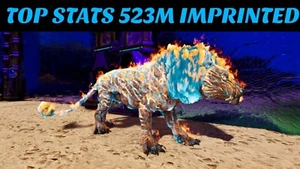 ARK Survival Ascended PvE PC/XBOX/PS5 Top Stats Pyromane (lion) Imprinted 523m - Picture 1 of 17
