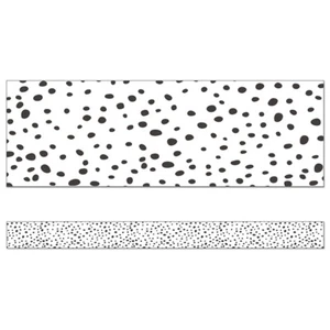 Carson Dellosa Education We Belong Black Dots Straight Borders, 36 Feet - Picture 1 of 1