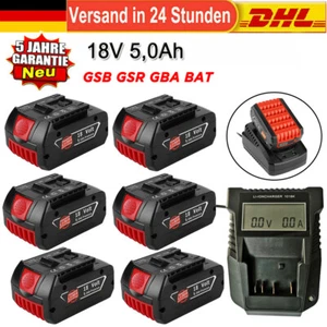 Batería 10X 5Ah Para Bosch 18V GBA GSR GSB BAT609 BAT611 BAT618 BAT620 2607337070 - Imagen 1 de 36