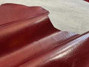 LEATHER skins,hides,,ANILINE DISTRESSED BORDEAUX/OLD WINE,,HN666 - Picture 1 of 15