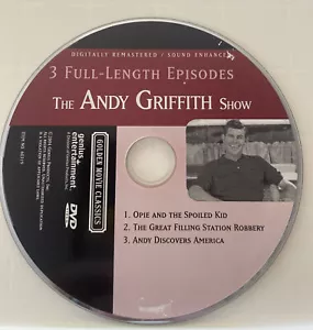 The Andy Griffith Show ~ DVD 2004 ~ 3 Episodes "DISC ONLY" Read Description - Foto 1 di 4