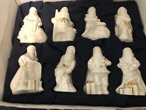 MIKASA HOLIDAY ELEGANCE WEIHNACHTSMANN PORZELLAN WEIHNACHTSFIGUREN 8ER SET IN BOX - Bild 1 von 12