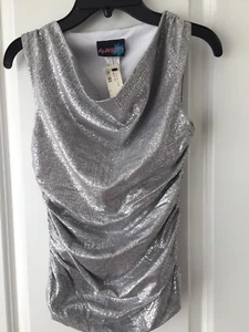 By Debra Silver Shining Sleeveless Top Girl SizeL 10-12Y NWT - Picture 1 of 8