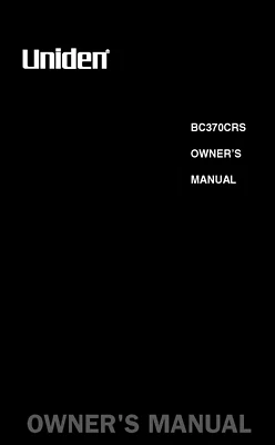 Uniden BC340CRS Instructions Operating Manual User Guide COIL BOUND - Image 1 of 3