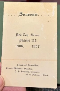 1906 Red Top School Rawlins Co Kansas recuerdo con foto del maestro - Imagen 1 de 3