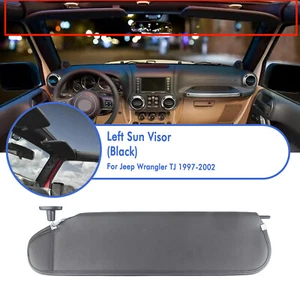 Sun Visor Sun Shade Left Side For Jeep Wrangler TJ 1997-2002 1999 Black  CO - Picture 1 of 15