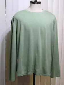 Orvis Long Sleeve T Shirt Rayon Polyester Blend Light Green Men's Size 2XL - Picture 1 of 11