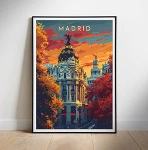 Madrid Travel Poster Digital printable wall art, Spain - Picture 1 of 4