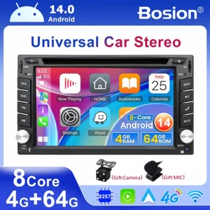 Autoradio 6,2" Doppio Din Android 14 Navigatore Satellitare CarPlay Unità Testa AM 4G+64GB - Foto 1 di 17