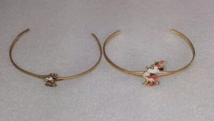 Two Vintage Minnie Mouse Child's Cuff Bracelets - Picture 1 of 3