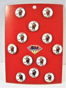 Spilla da hockey vintage Vald'or Old Timers esposizione 12 su cartoncino vecchio magazzino - Foto 1 di 2