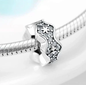 Charm Stopper Ring Stopper 925 Silber Steinchen - Anhänger für Armband - Bild 1 von 1