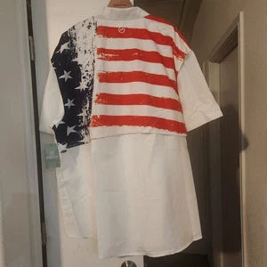 NEU Magellan Fish Gear Hemd amerikanische USA-Flagge 3XL entspannte Passform feuchtigkeitsableitend - Bild 1 von 7