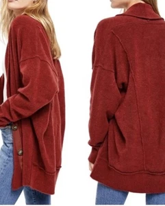 Free People Eucalyptus Slouchy Fall Cardi Shawl Collar Cardigan XS $148 - Picture 1 of 3