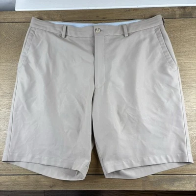 Pantalones Cortos Peter Millar Para Hombres 36 x 8.5” Caqui Salem Rendimiento Chino Informal Golf Foto 1 de 4