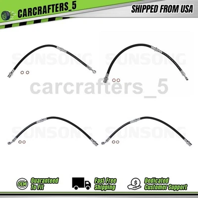 4 前后制动液压软管适用于 1990 - 1994 1996 - 1998 斯巴鲁 Legacy 2.2L — 第 1/4 张图片