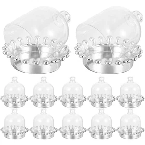 12pcs Cupcake Holders Plastic Trays with Dome Cover Clear Dome Cover Dessert - Picture 1 of 12