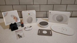 Google Nest BUNDLE Smart Thermostat G4CVZ 4th Generation + Nest Trim Kit GZZN7 - Picture 1 of 10