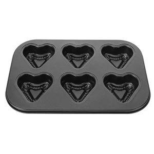6 Loch Kuchenform Herzform Ofen Backform Backblech Backenwerkzeuge - Bild 1 von 18