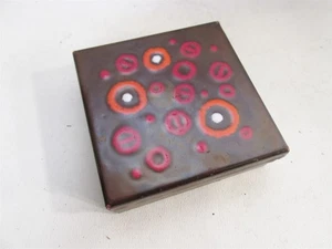 Midcentury Wildweed Emaille Ware Schmuckschatulle Samta Fe New Mexico - Bild 1 von 10