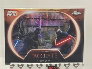 2025 Topps Chrome Star Wars Sol Vs Qimir Rainbow Refractor #AC-22 Stranger - Bild 1 von 2