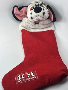 Vintage Disney 101 Dalmations Plüsch Hund Welpenkopf 3D Weihnachten Strumpf Urlaub - Bild 1 von 9