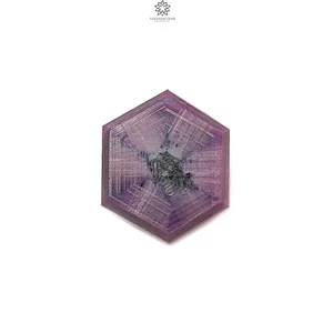 Rebanadas planas hexagonales trapiche de piedras preciosas de rubí natural sin tratar de 11,10 quilates 16*14 mm - Imagen 1 de 4