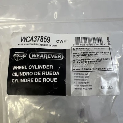 Carquest WCA37859 cilindro de roda de freio a tambor traseiro direito para Honda Accord CR-V NOVO - Imagem 1 de 4